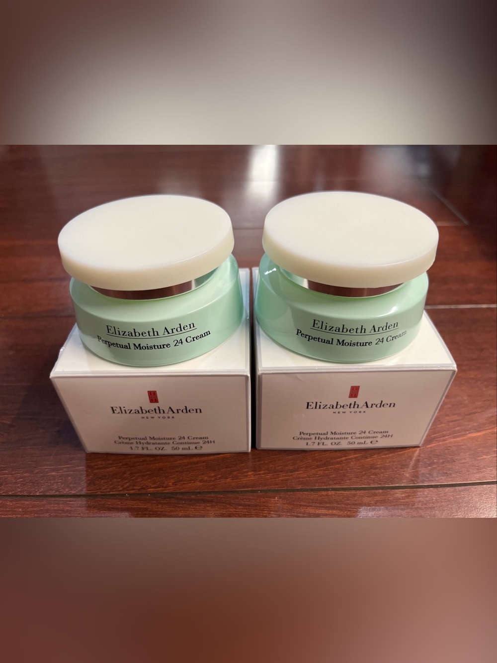 2 Brand New In Box Elizabeth Arden Perpetual Moisture 24 Cream 1.7 FL. OZ.